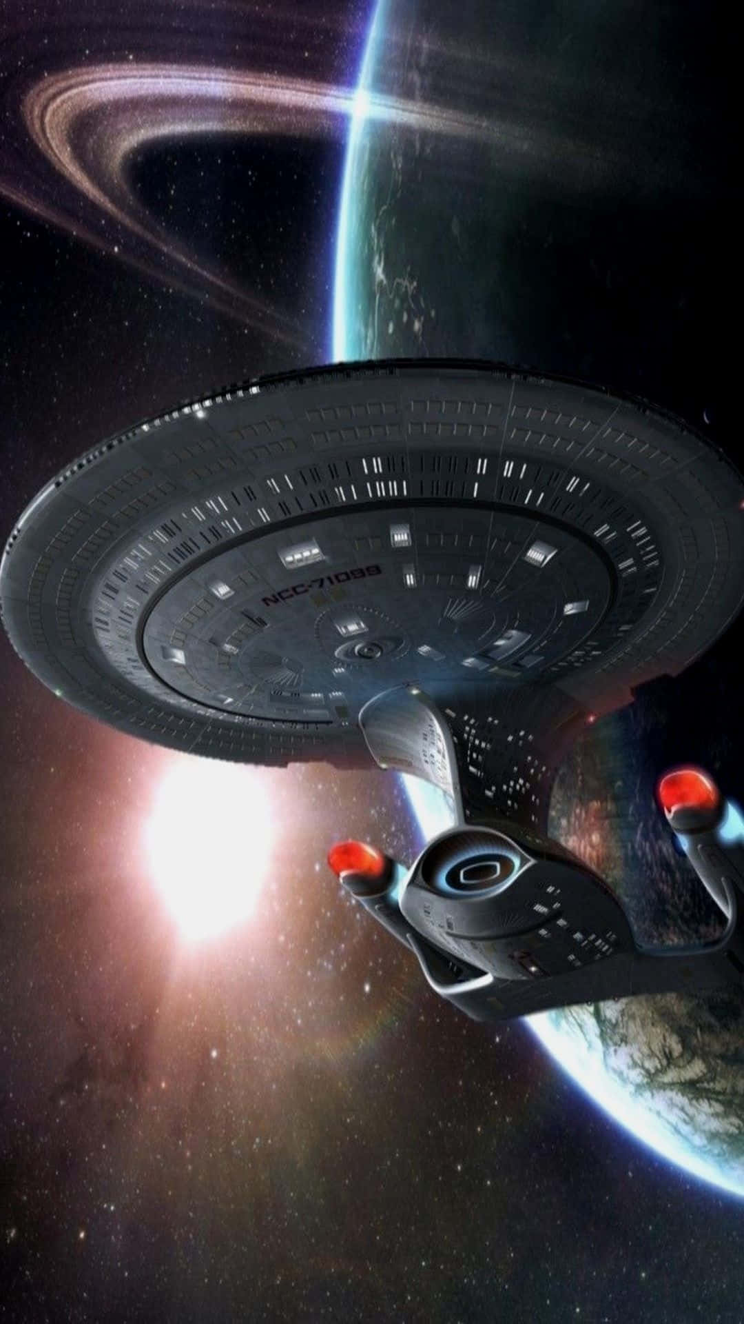 Star Trek Phone Ringed Planet Wallpaper