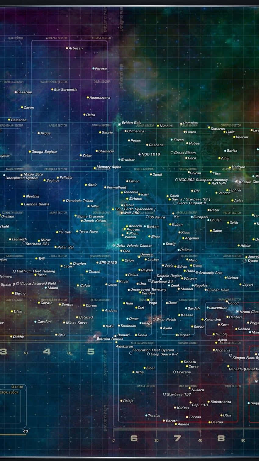 Star Trek Phone Star Maps Background