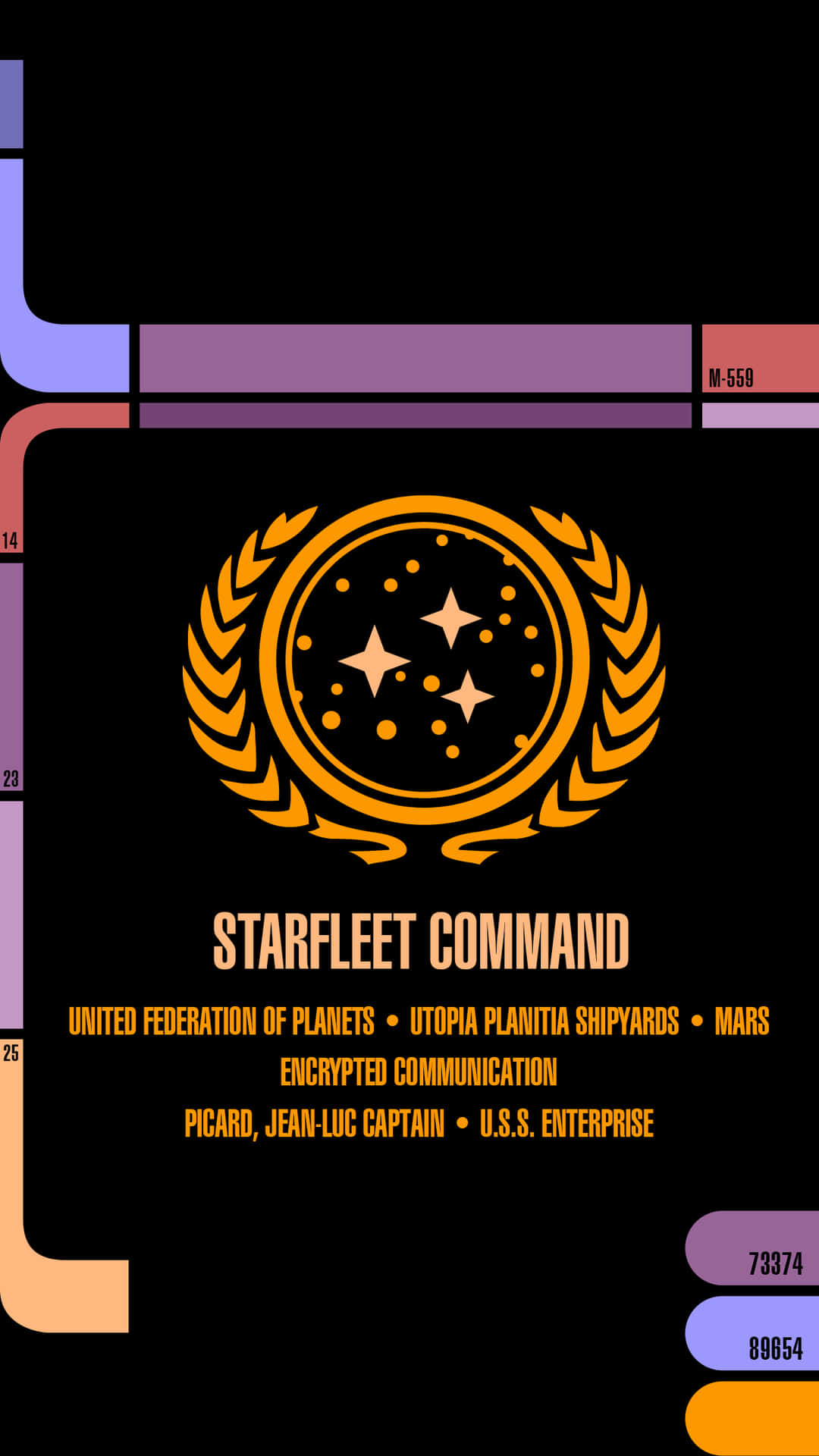 Star Trek Phone Starfleet Command Information Background