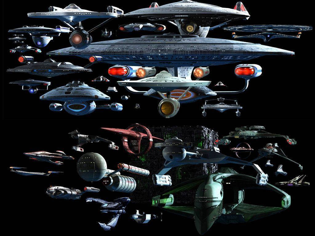 Star Trek Starship Line-up Wallpaper