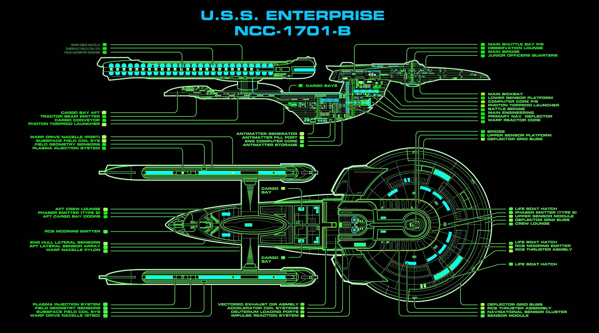 Star Trek Starship Uss Enterprise Blueprints Wallpaper