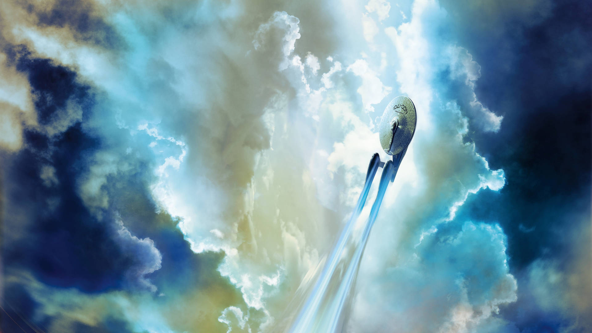 Star Trek Starship USS Enterprise Clouds Wallpaper
