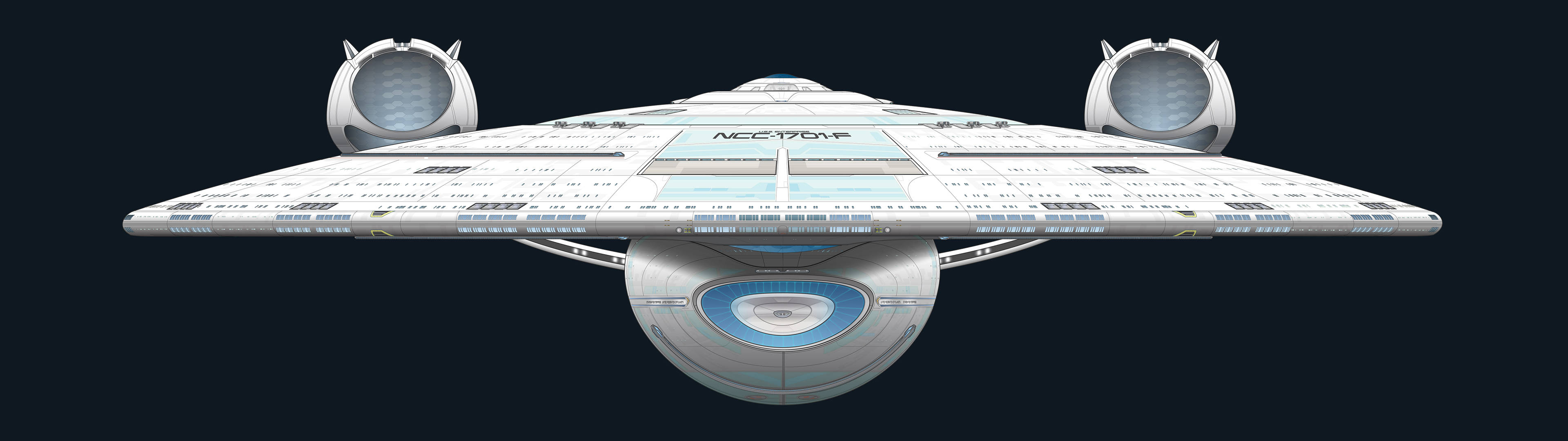Star Trek Starship USS Enterprise NCC-1701-F Front View Wallpaper