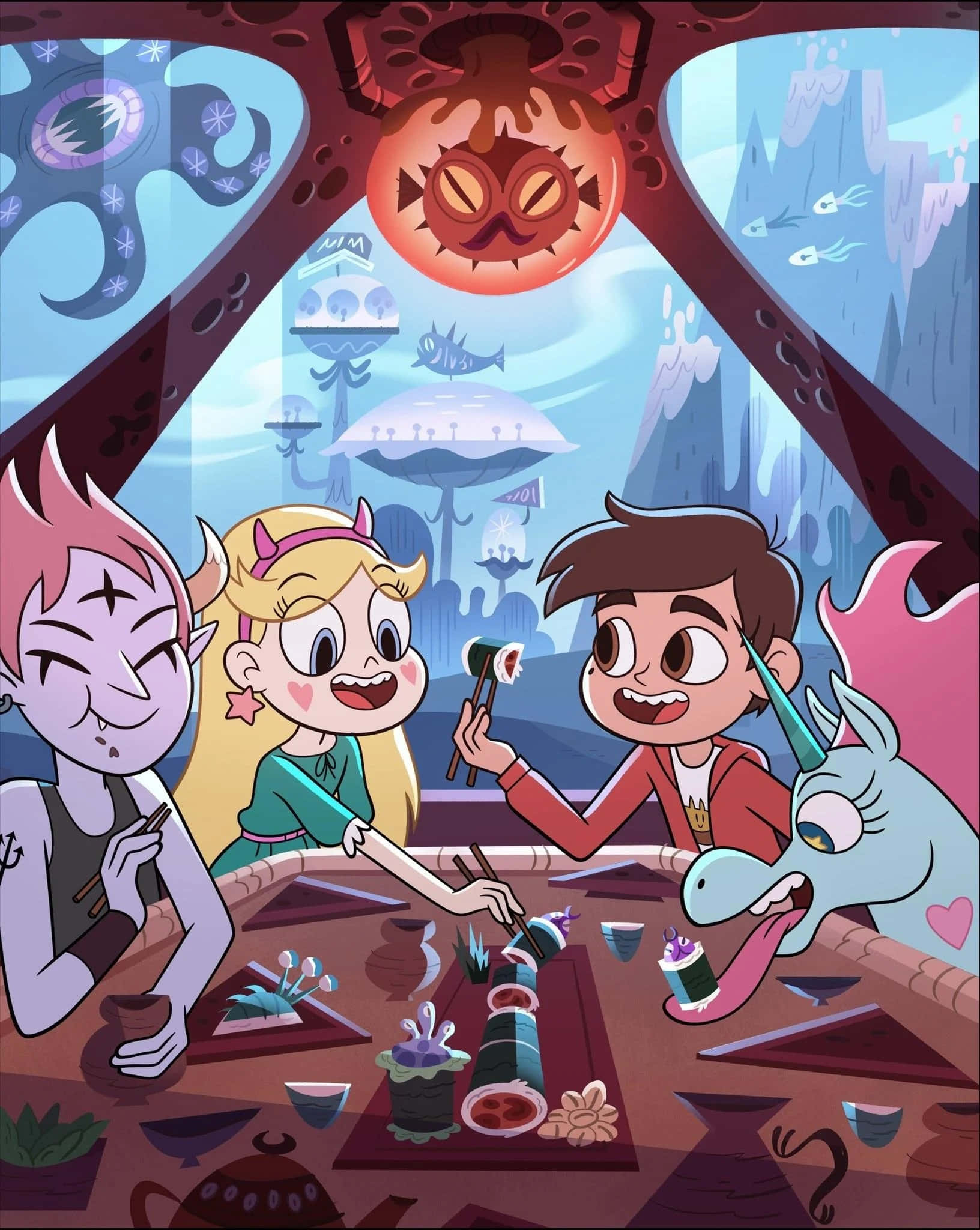 Star Vs The Forces Of Evil colorful background