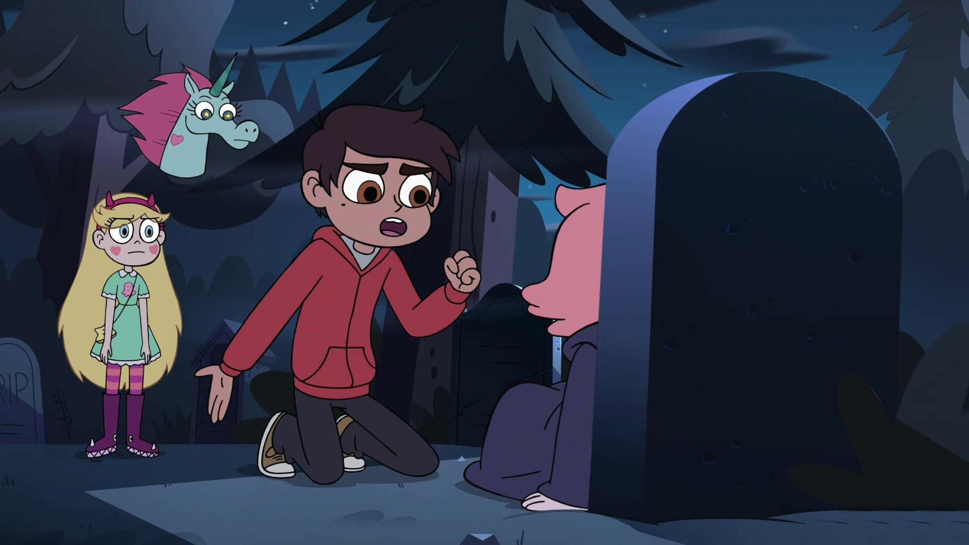 Star Butterfly and Marco Diaz in the magical world of Mewni