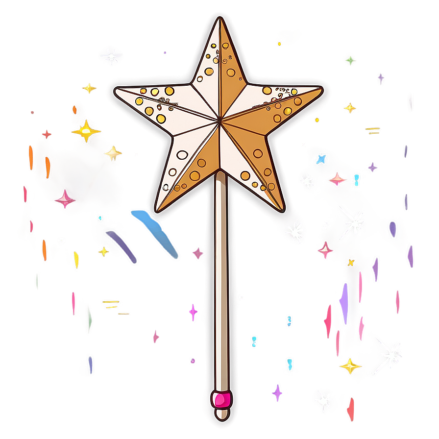 Star Wand Drawing Png 06132024 PNG