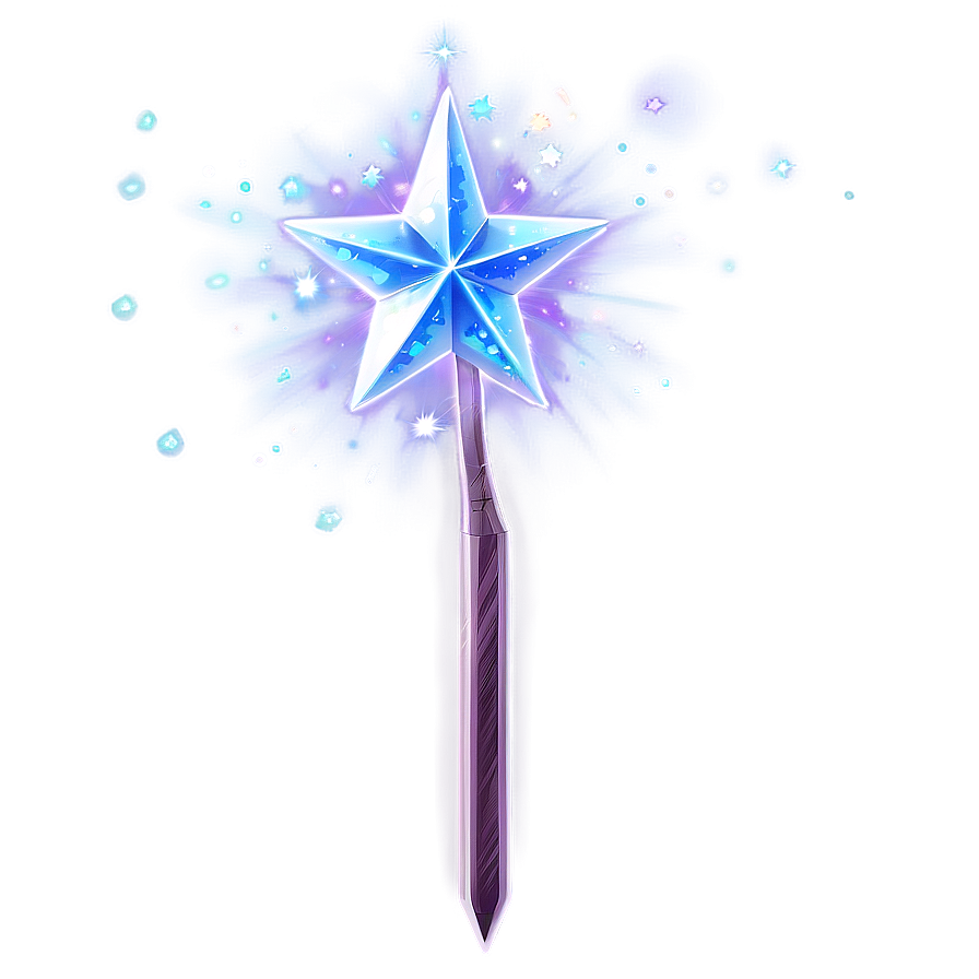 Star Wand With Crystals Png Uey PNG