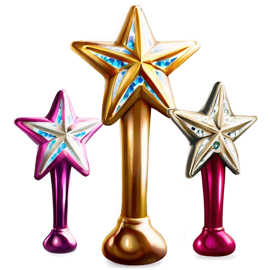 Star Wand With Diamonds Png 06132024 PNG