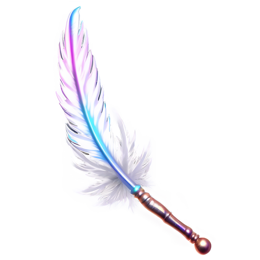 Star Wand With Feathers Png 06132024 PNG