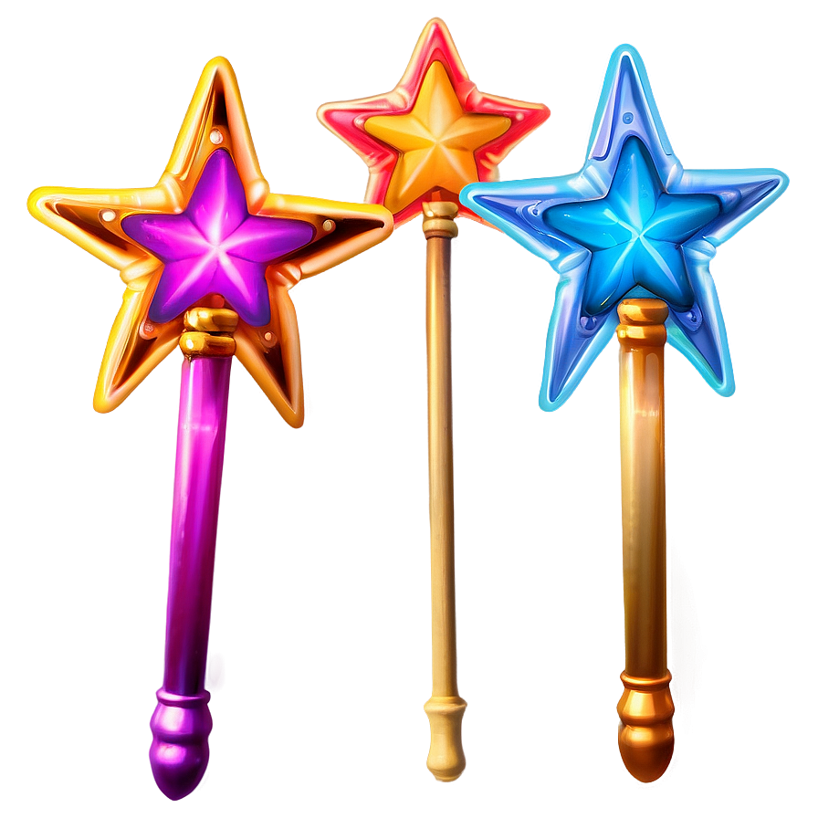 Star Wand With Glows Png Aul76 PNG