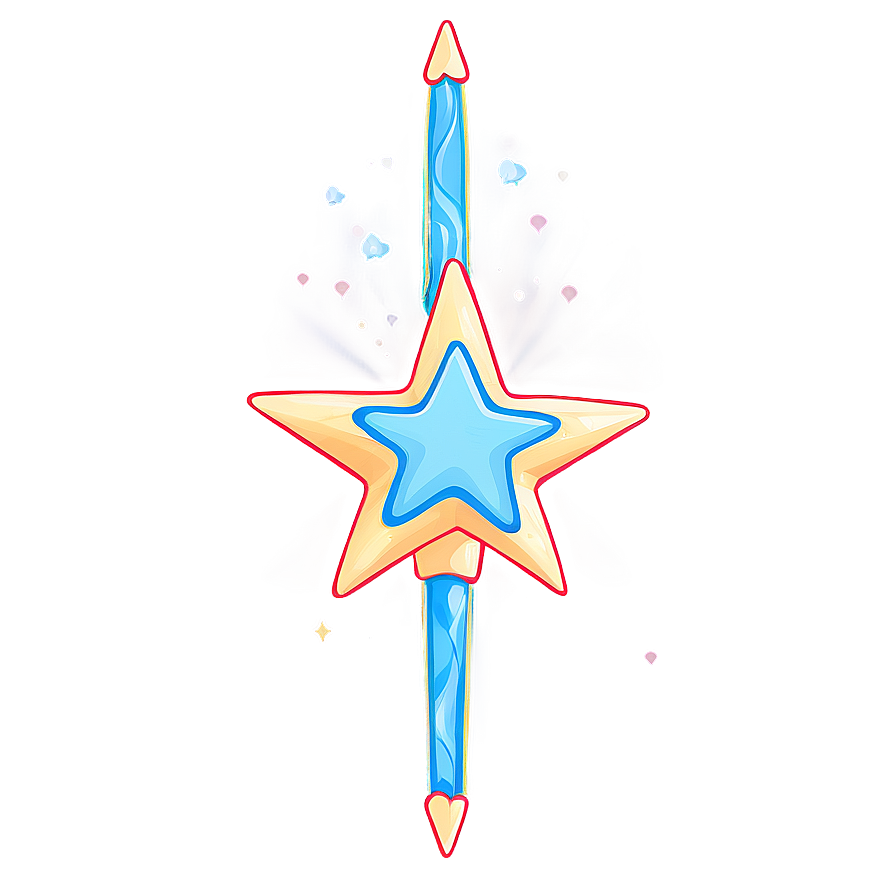 Star Wand With Hearts Png Vny90 PNG