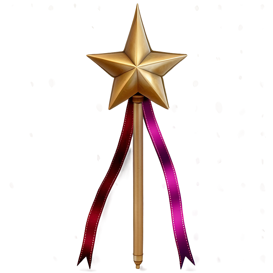 Star Wand With Ribbons Png 21 PNG