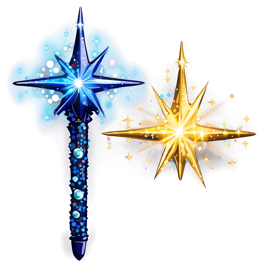 Star Wand With Sparkles Png Xwt62 PNG