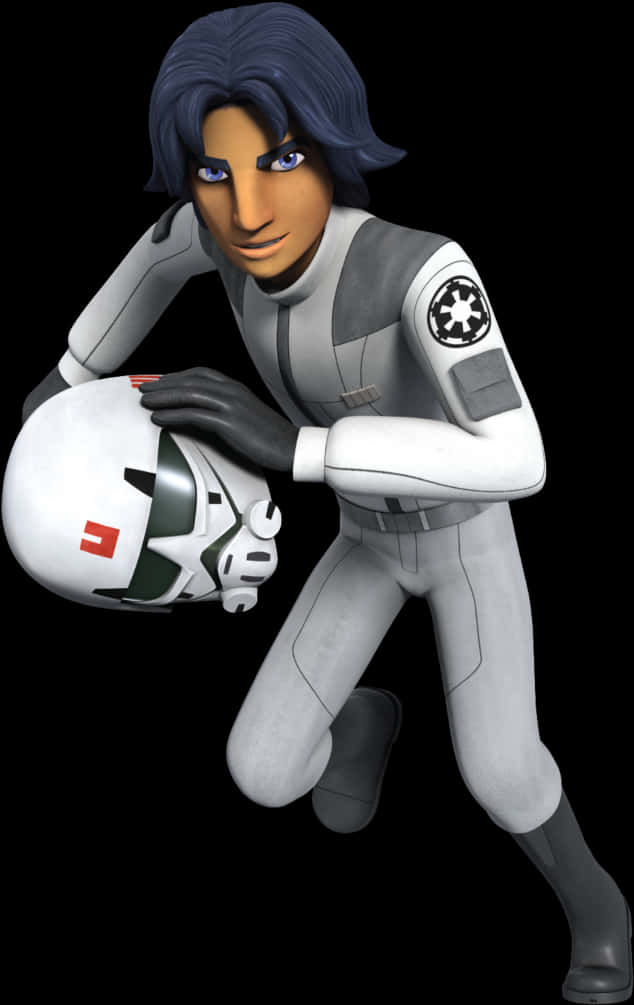 Star Wars Animated Character With Helmet PNG