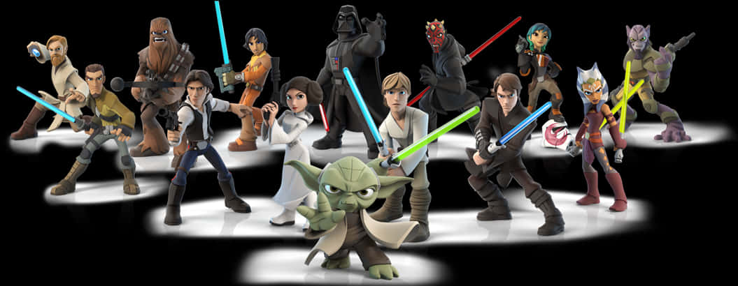 Star Wars Animated Characters Panorama PNG