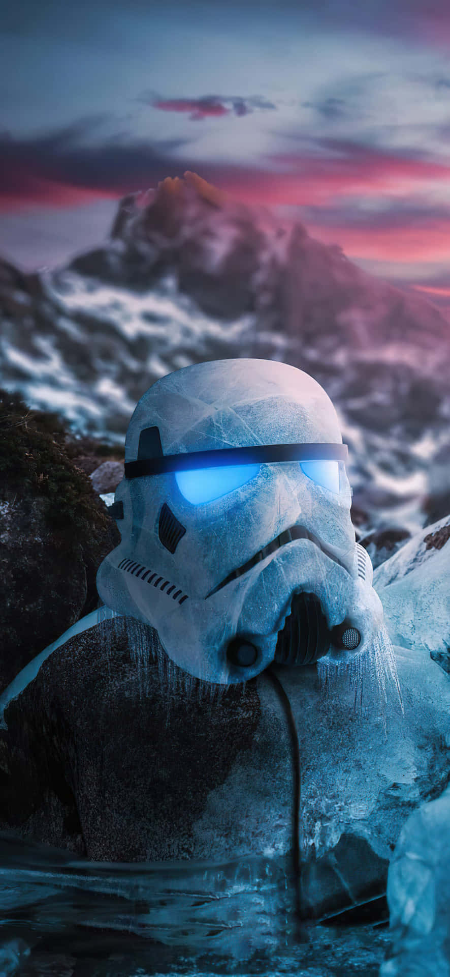 Star Wars Stormtrooper Glowing Mask Background