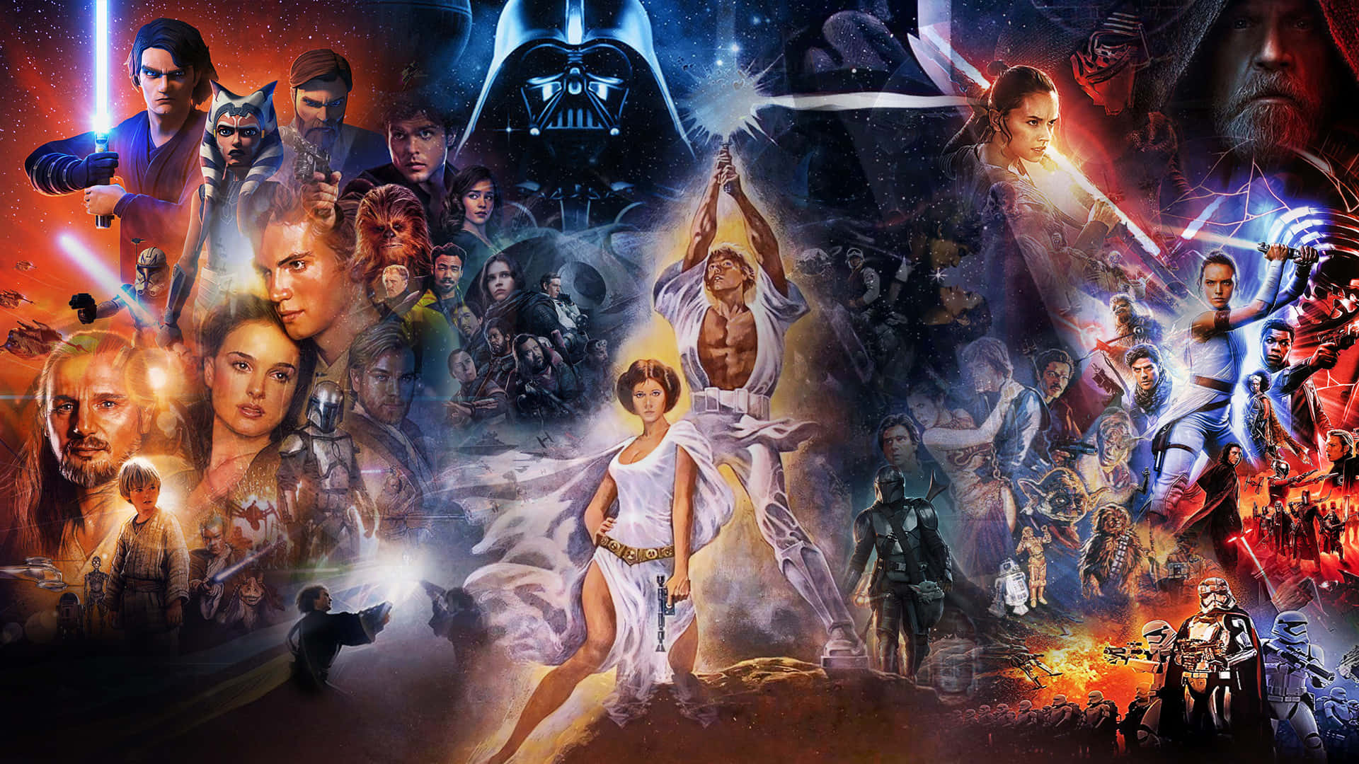 Fondode Pantalla De Personajes De Star Wars 1977 A 2019.