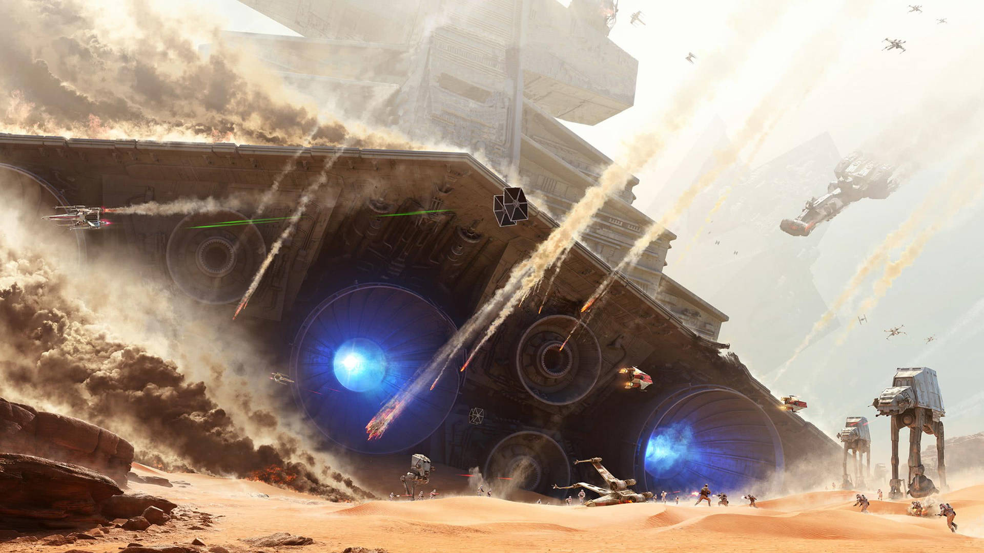Prepare for thrilling battles in Star Wars: Battlefront Wallpaper