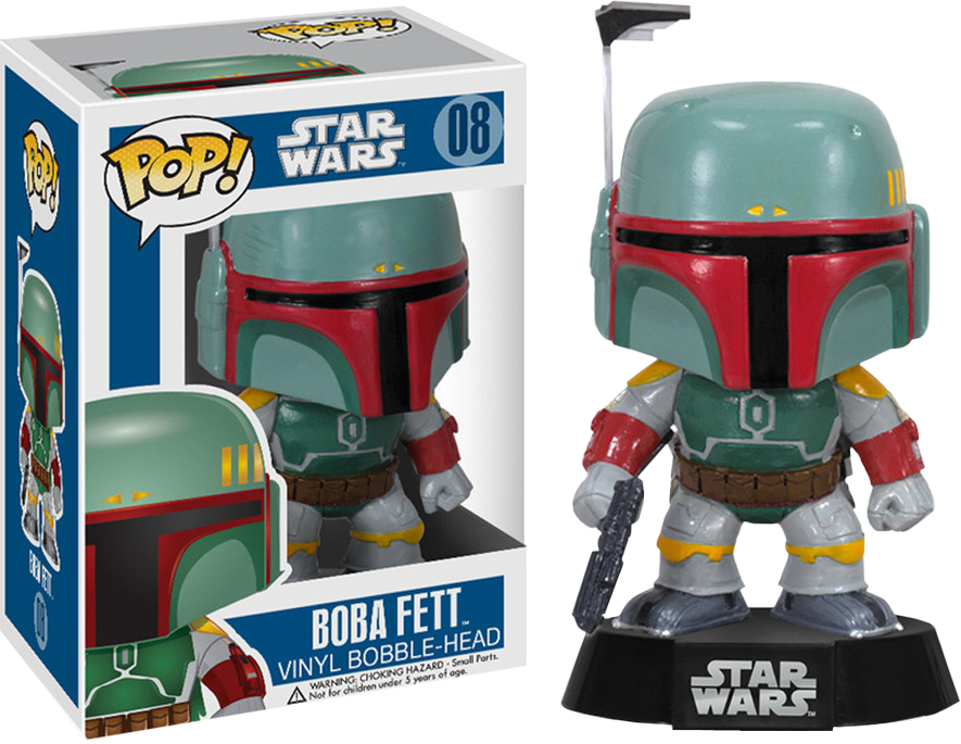 Star Wars Boba Fett Funko Pop PNG