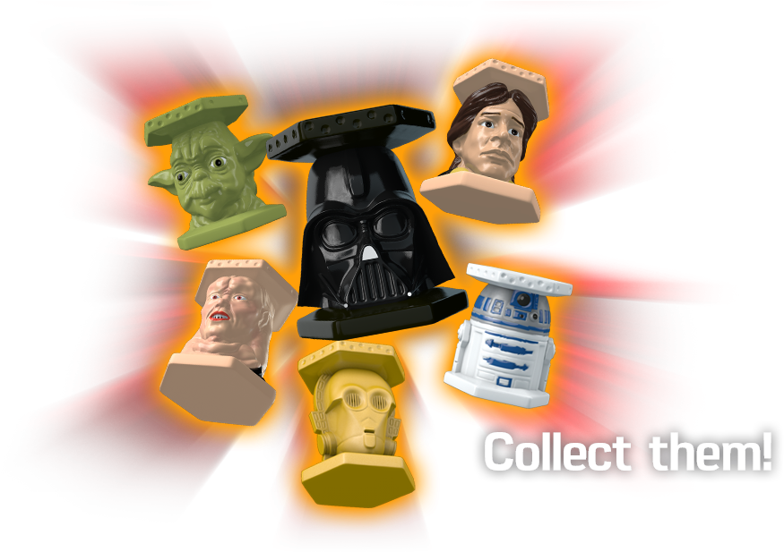 Star Wars Character Heads Collectibles PNG