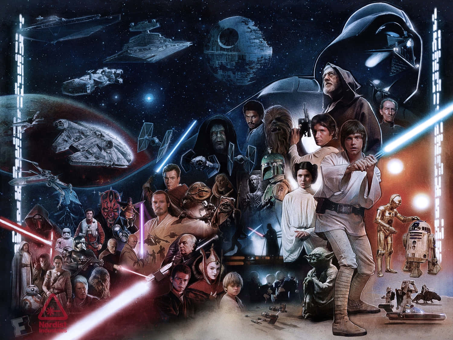 Mød de største karakterer af Star Wars universet. Wallpaper