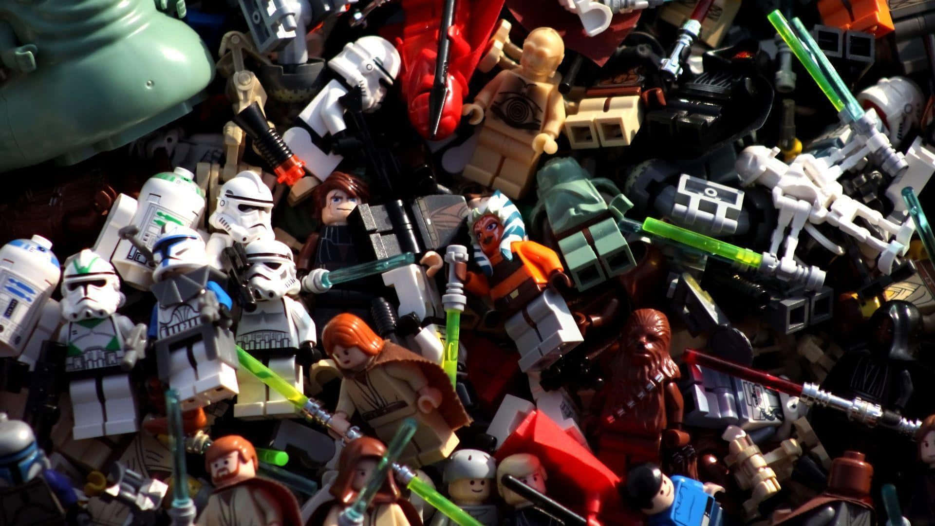 Personajesde Star Wars En Juguetes Lego. Fondo de pantalla
