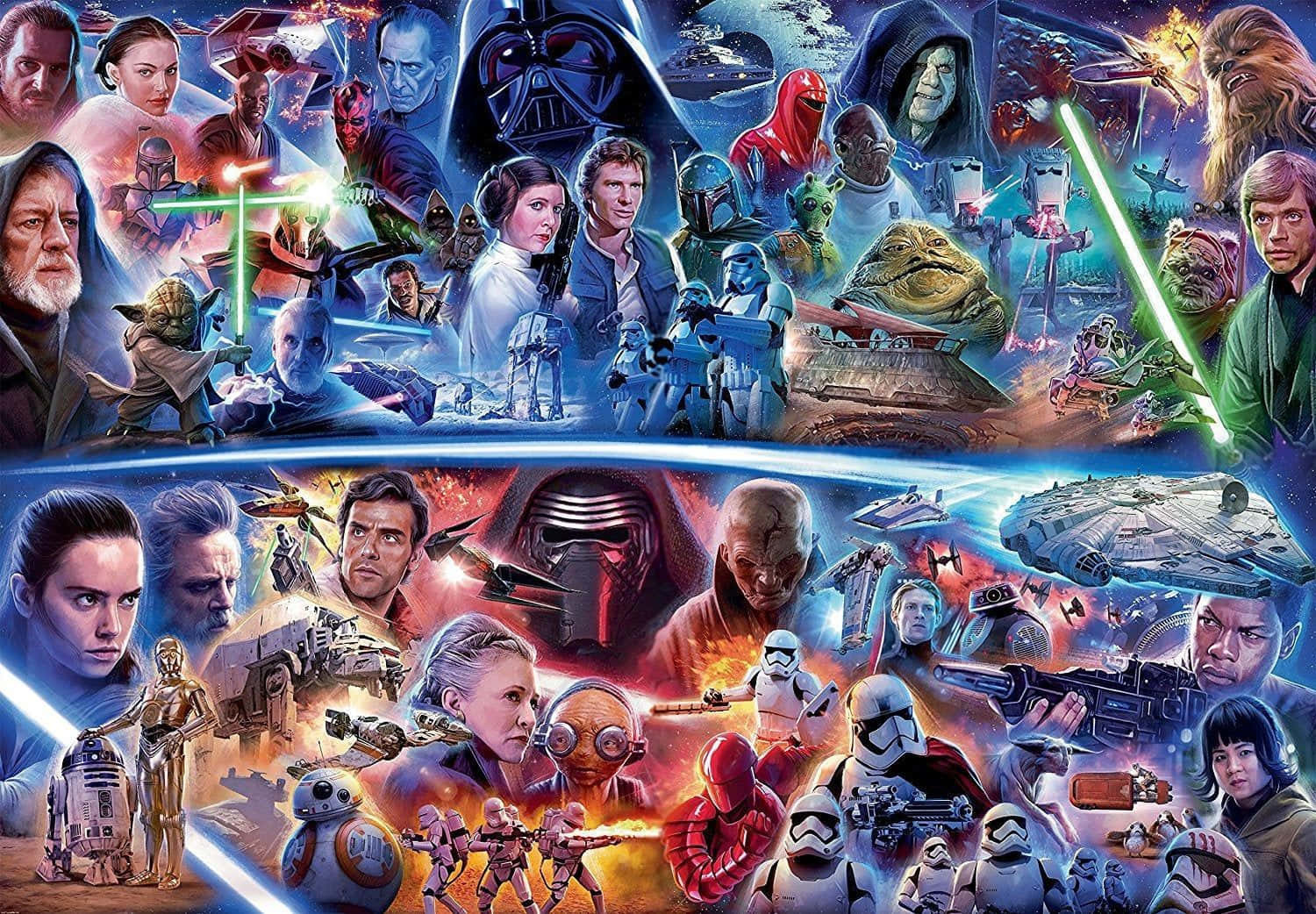 "A New Hope: A Confederate of the Star Wars Characters" Wallpaper