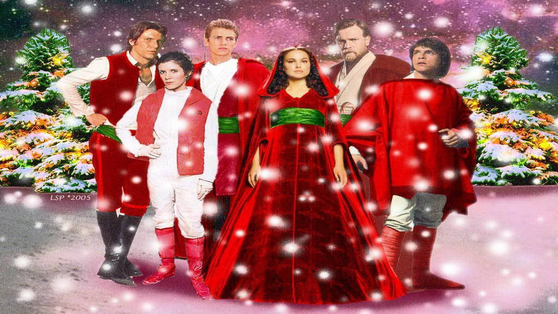 Spread the joy of Star Wars Christmas Wallpaper