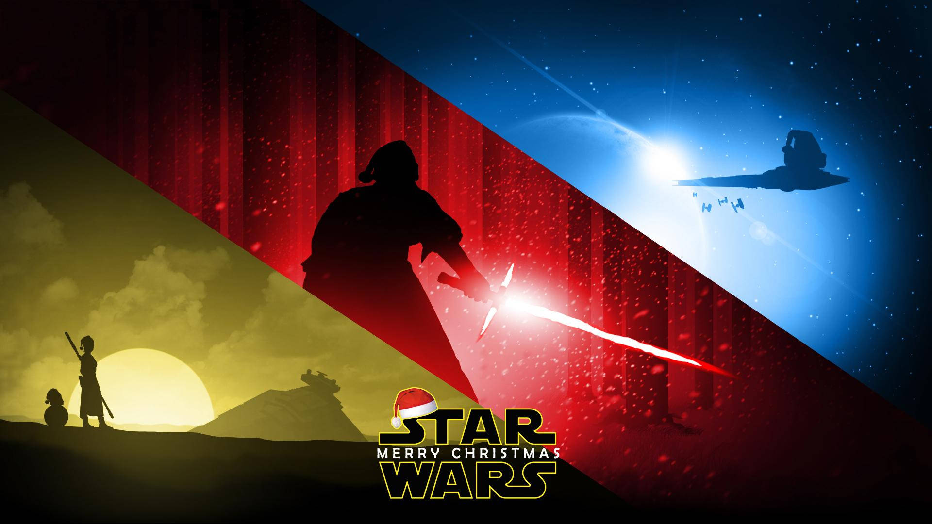 ¡iluminala Temporada Navideña Con Star Wars! Fondo de pantalla