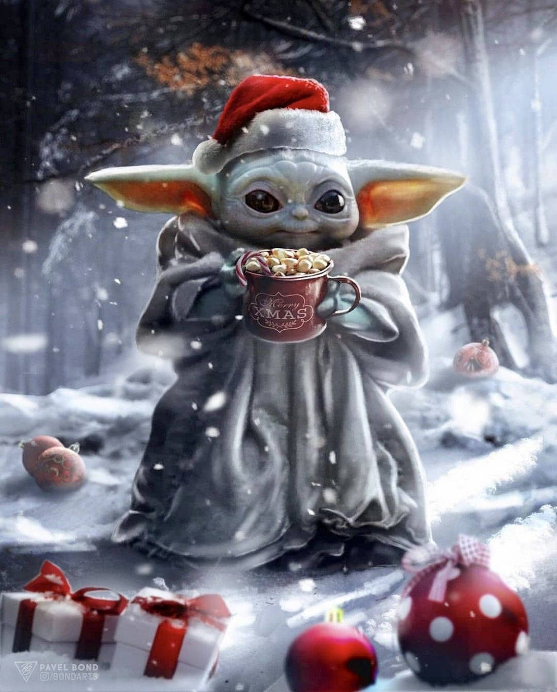 !Fejr jul med dine yndlings Star Wars-karakterer! Wallpaper