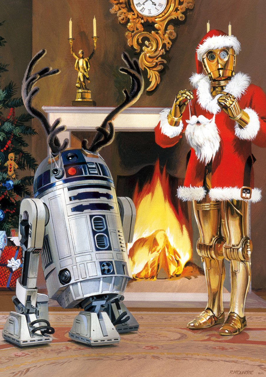 Diffondil'allegria Del Natale Con Una Celebrazione Di Star Wars Sfondo
