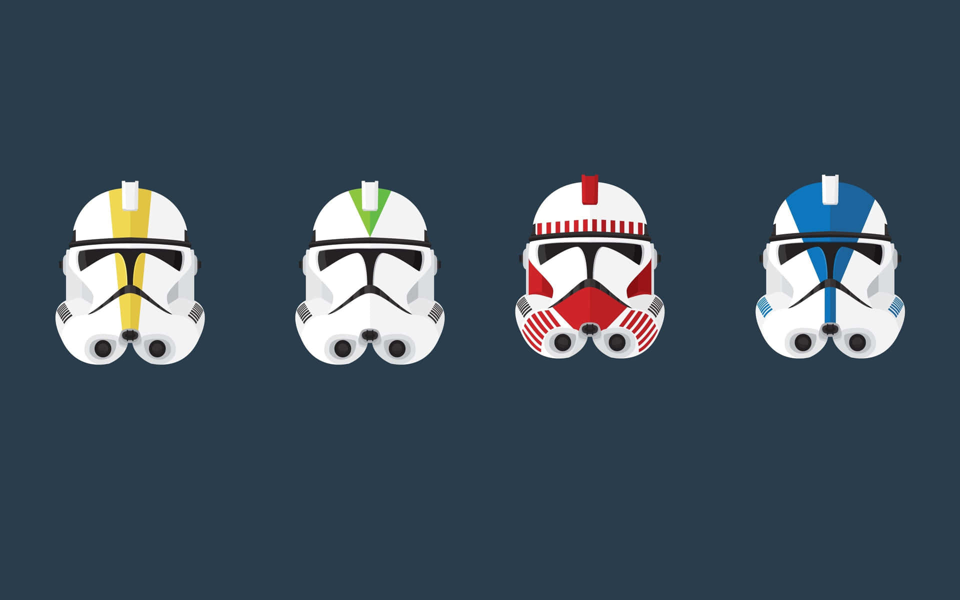 Starwars Clone Troopers-hjälmar. Wallpaper