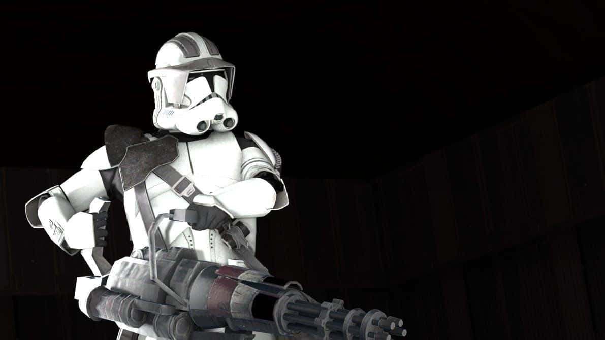 Ungrupo De Soldados Clon De Star Wars Listos Para La Batalla. Fondo de pantalla