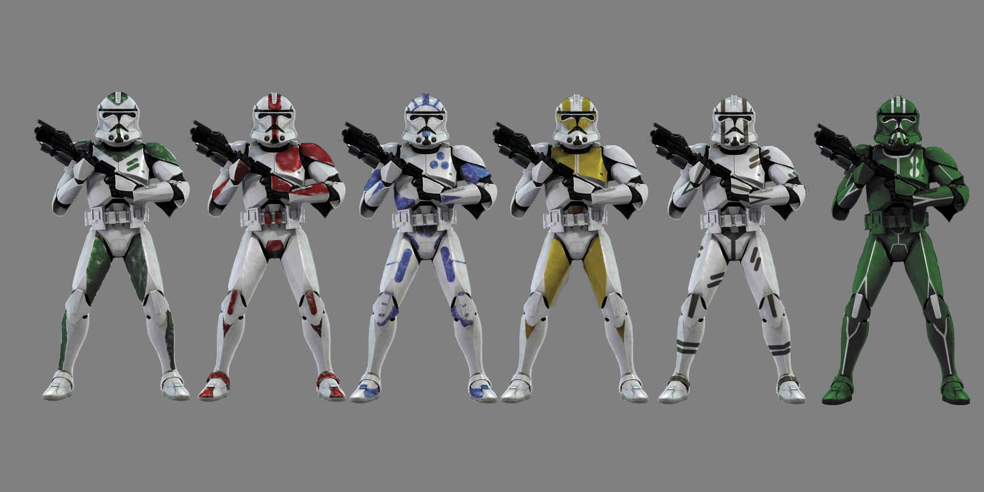 Preparatiper La Battaglia Con Questi Clone Troopers Dell'universo Di Star Wars! Sfondo