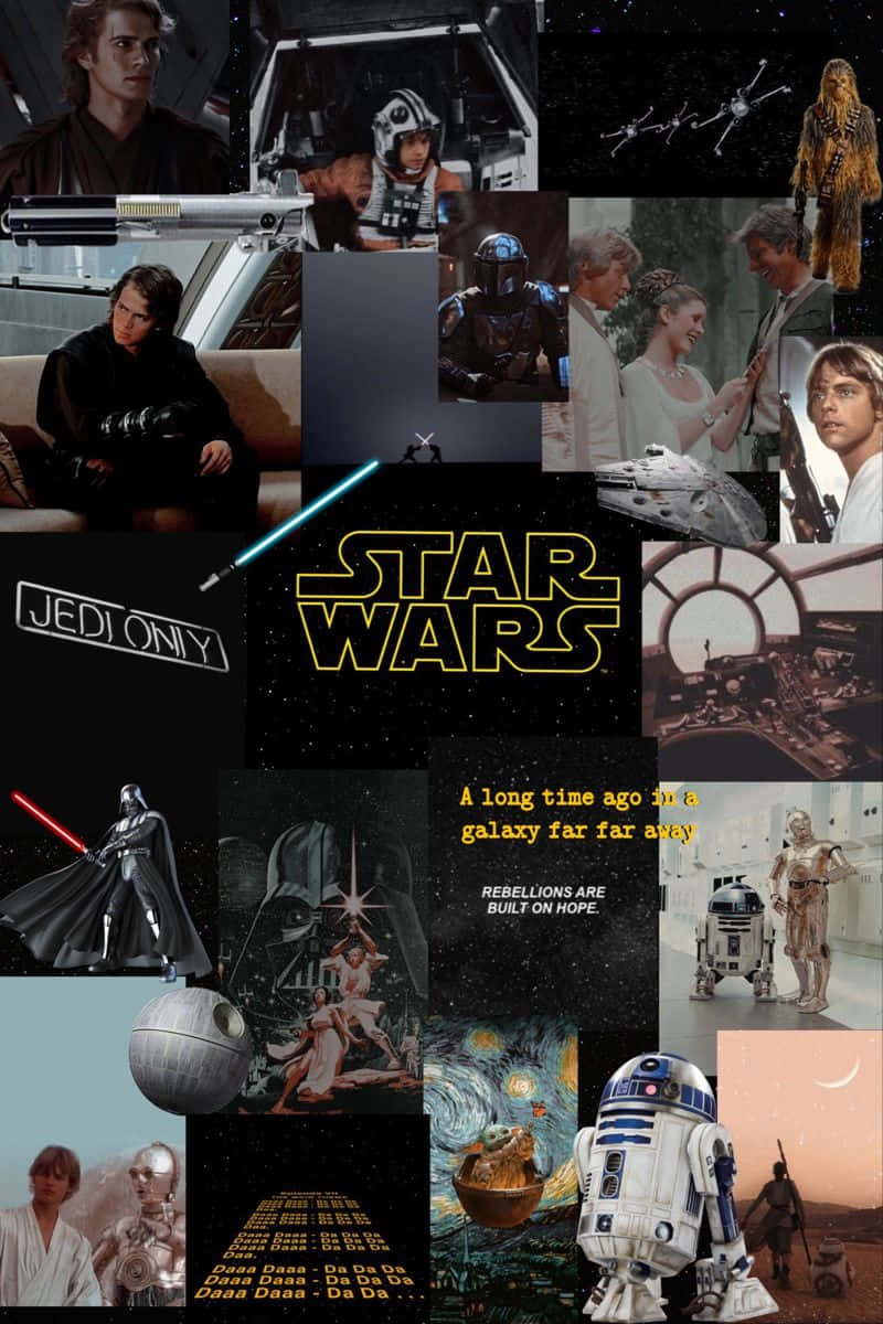 Star Wars Collage Aesthetic Wallpaper