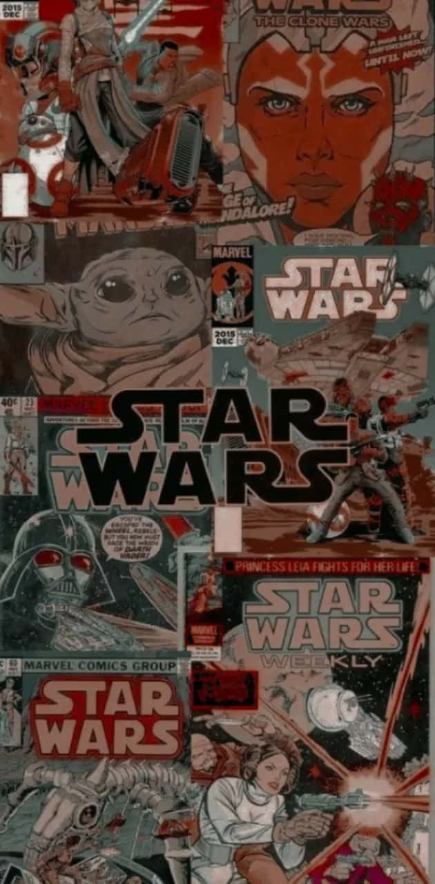 Star Wars Comic Collage Aesthetic Wallpaper