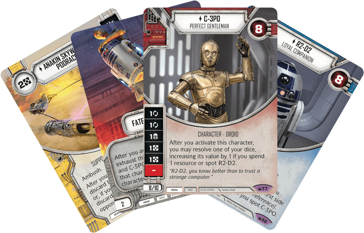 Star Wars Droid Character Cards PNG