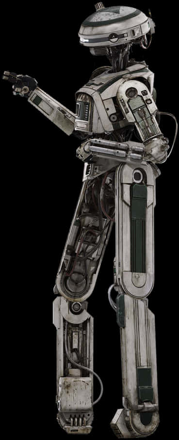 Star Wars Droid L337 Full Body Portrait PNG