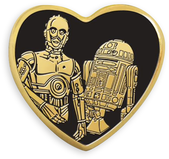 Star Wars Droids Heart Pin PNG