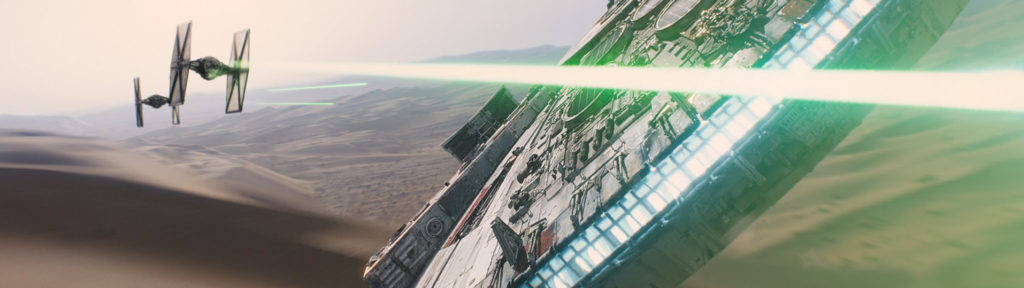 Star Wars Dual Screen Millenium Falcon Wallpaper