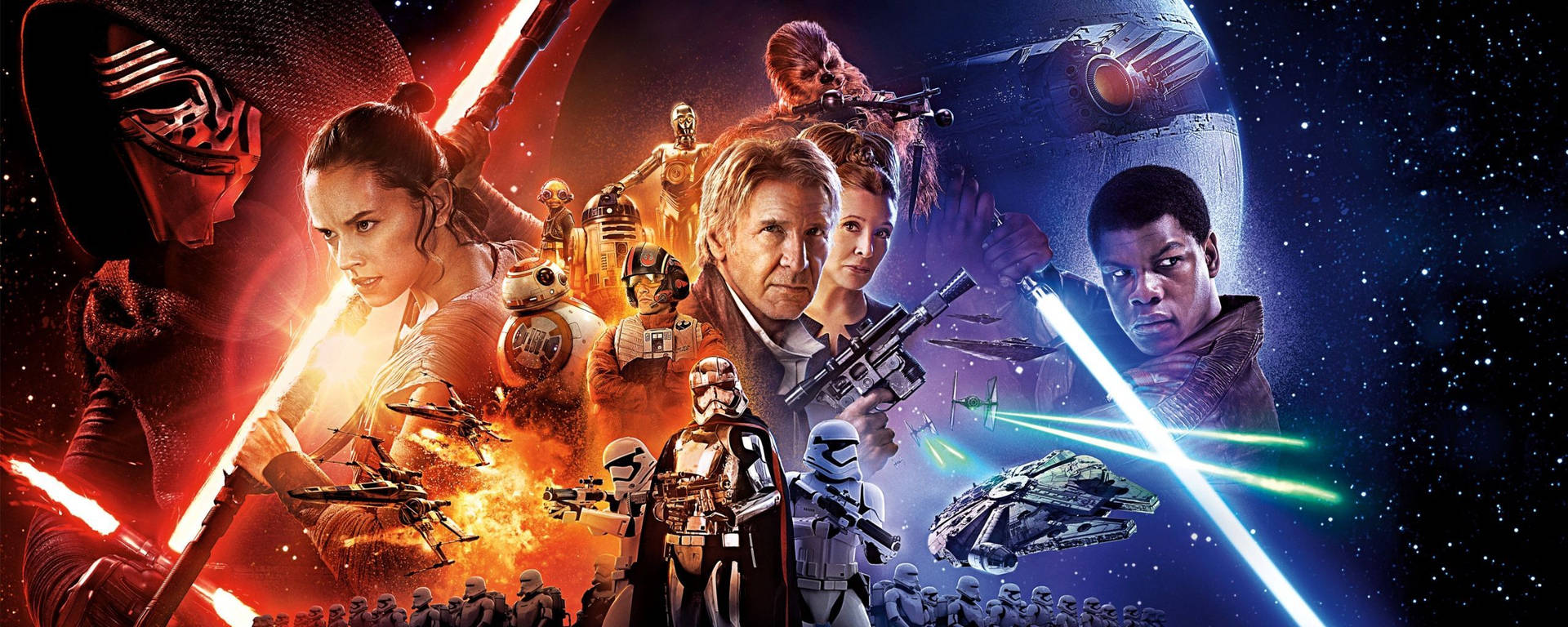 Star Wars Dual Screen The Rise Of Skywalker Wallpaper