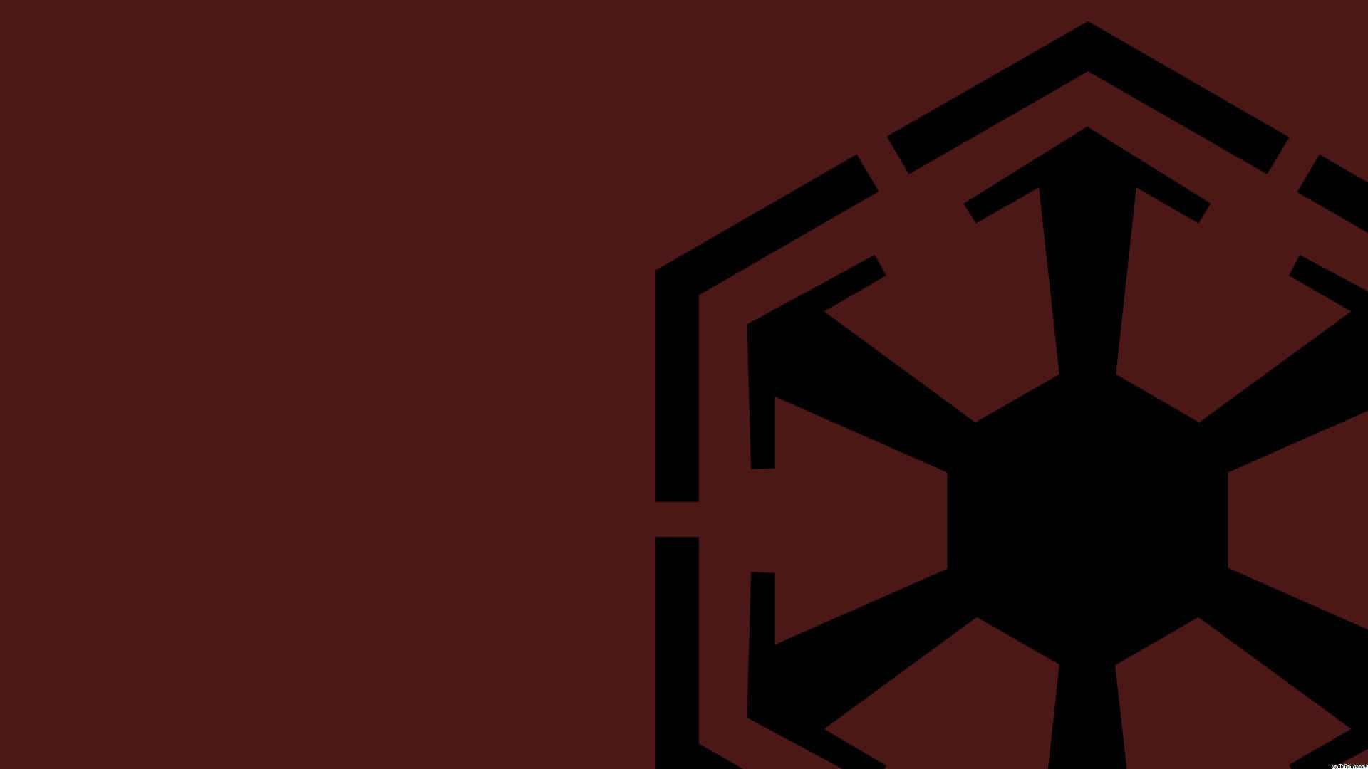 Starwars El Logotipo Del Imperio En Un Fondo Rojo Fondo de pantalla
