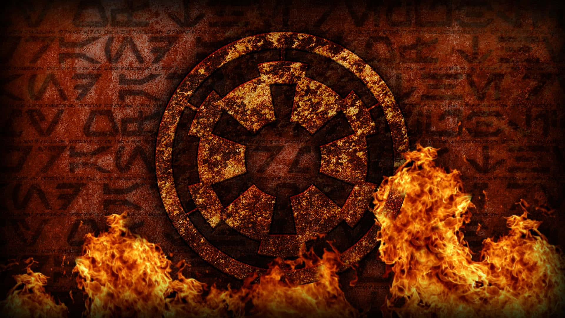 Denofficiella Logotypen För Riket Från Star Wars. Wallpaper