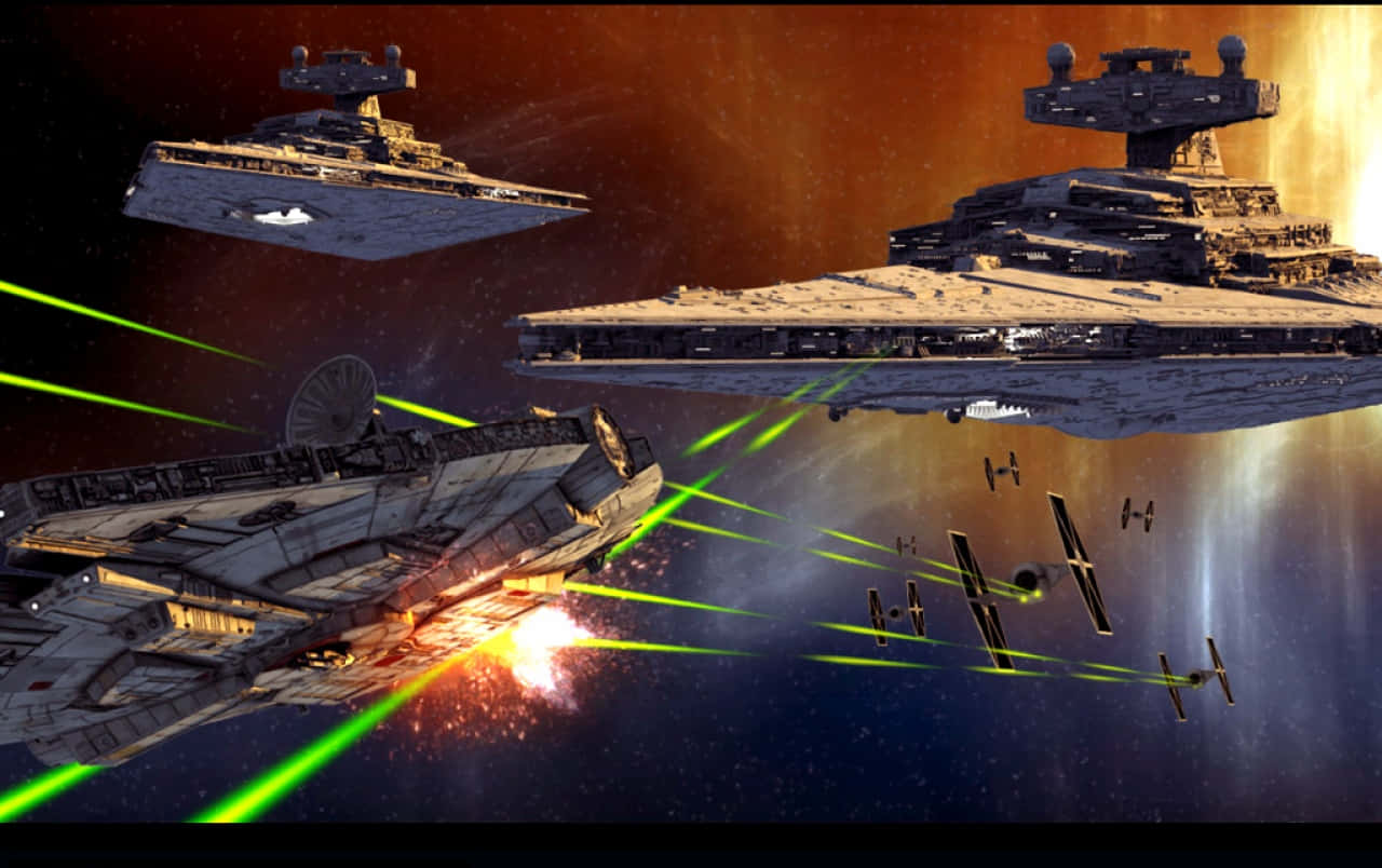 Experience the Galaxy Far, Far Away – The Empire of Star Wars Wallpaper