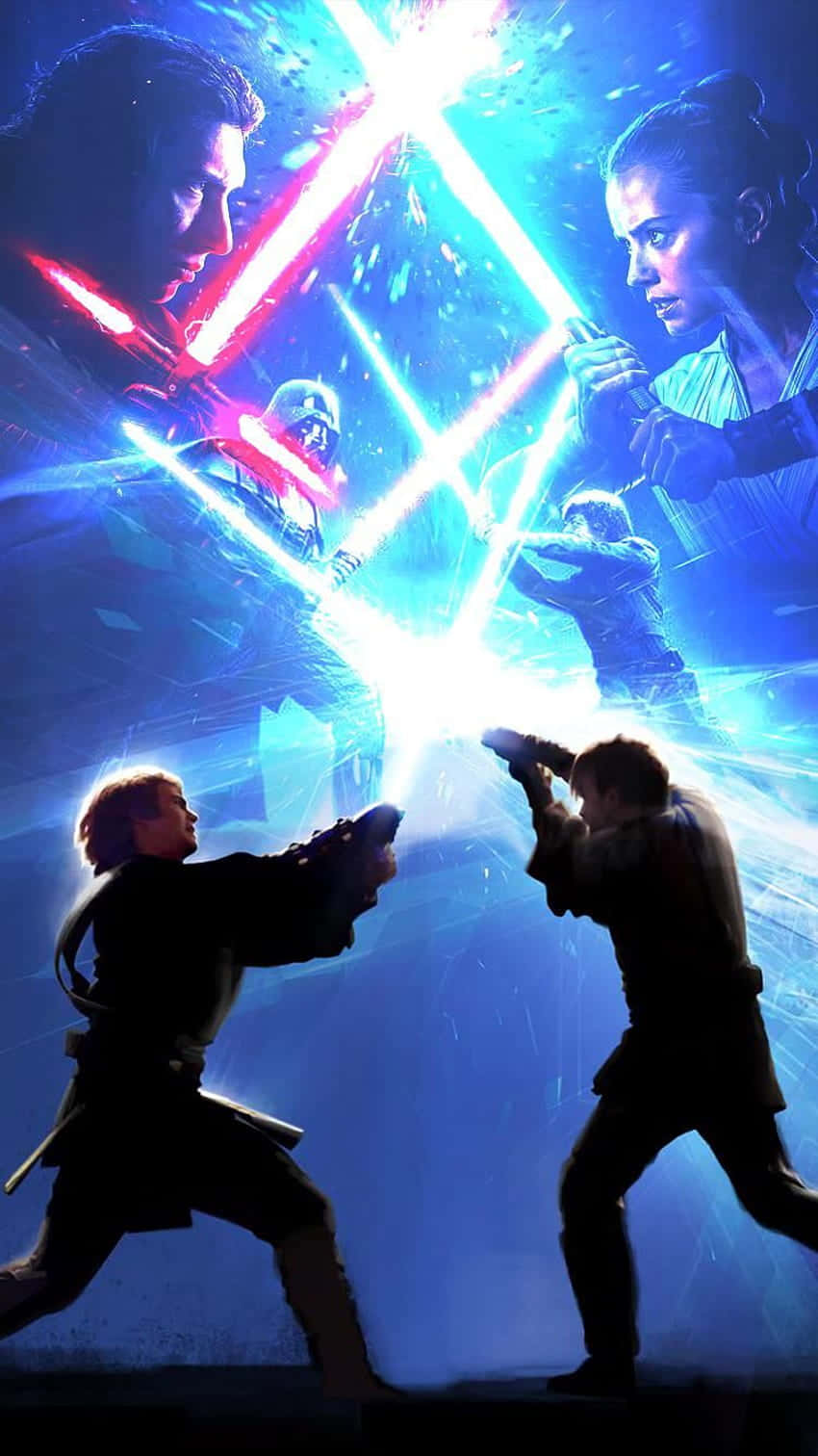 Star Wars Epic Lightsaber Duel Wallpaper