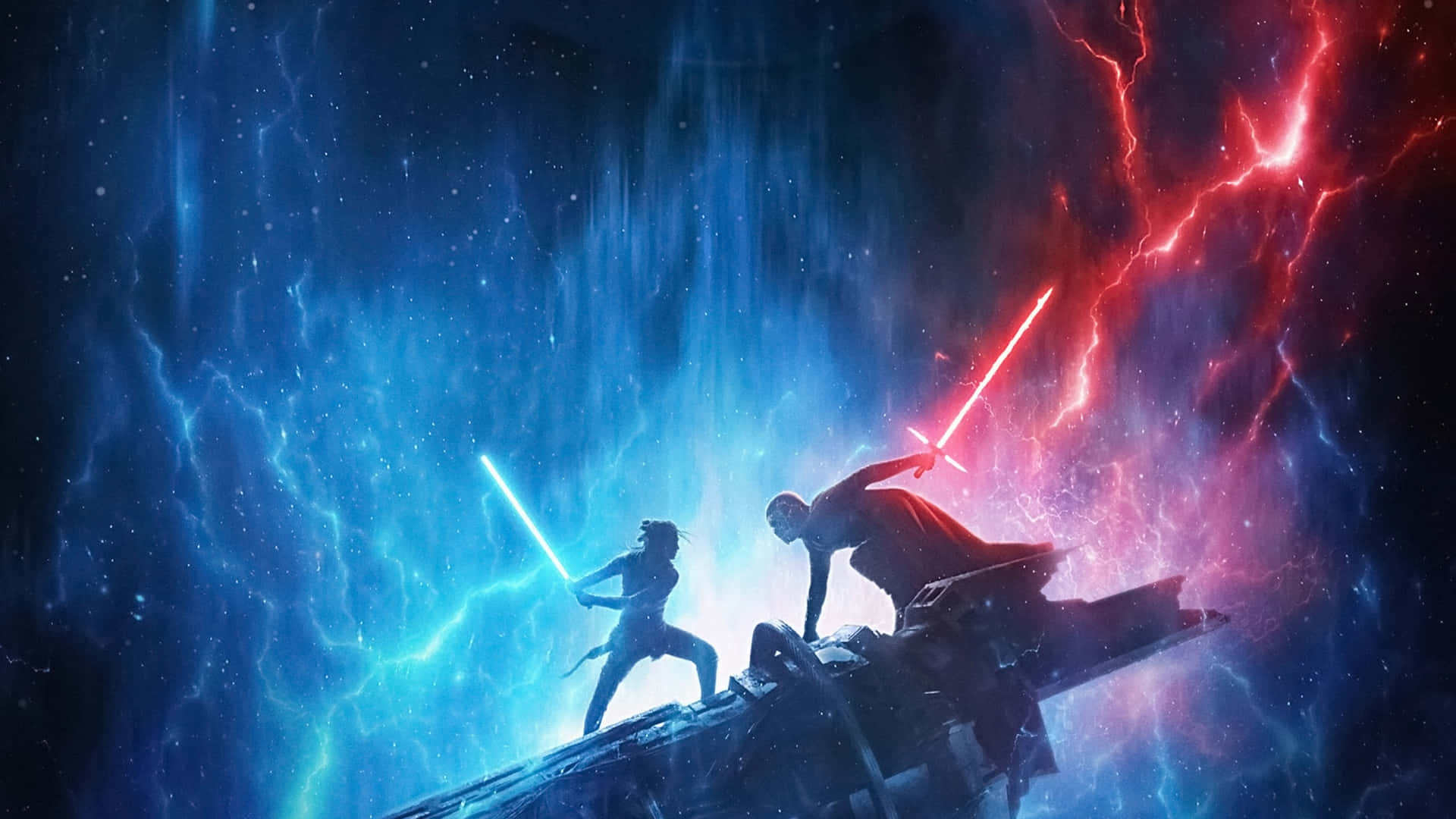 Star Wars Epic Lightsaber Duel Ultra Wide Wallpaper