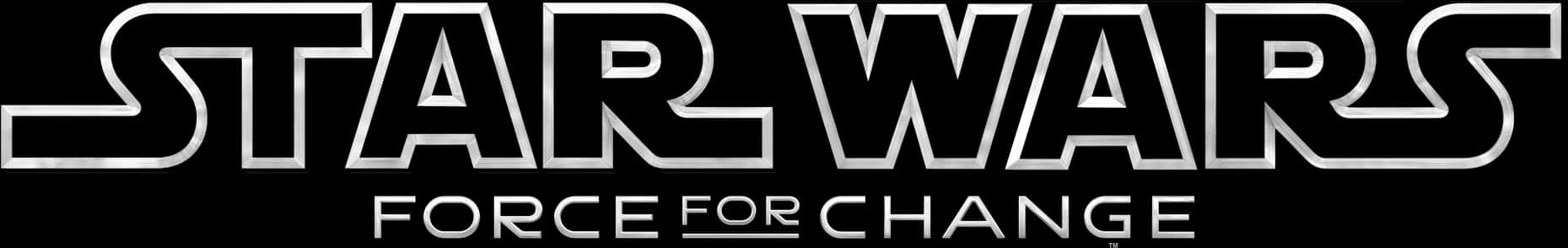 Star Wars Force For Change Logo PNG