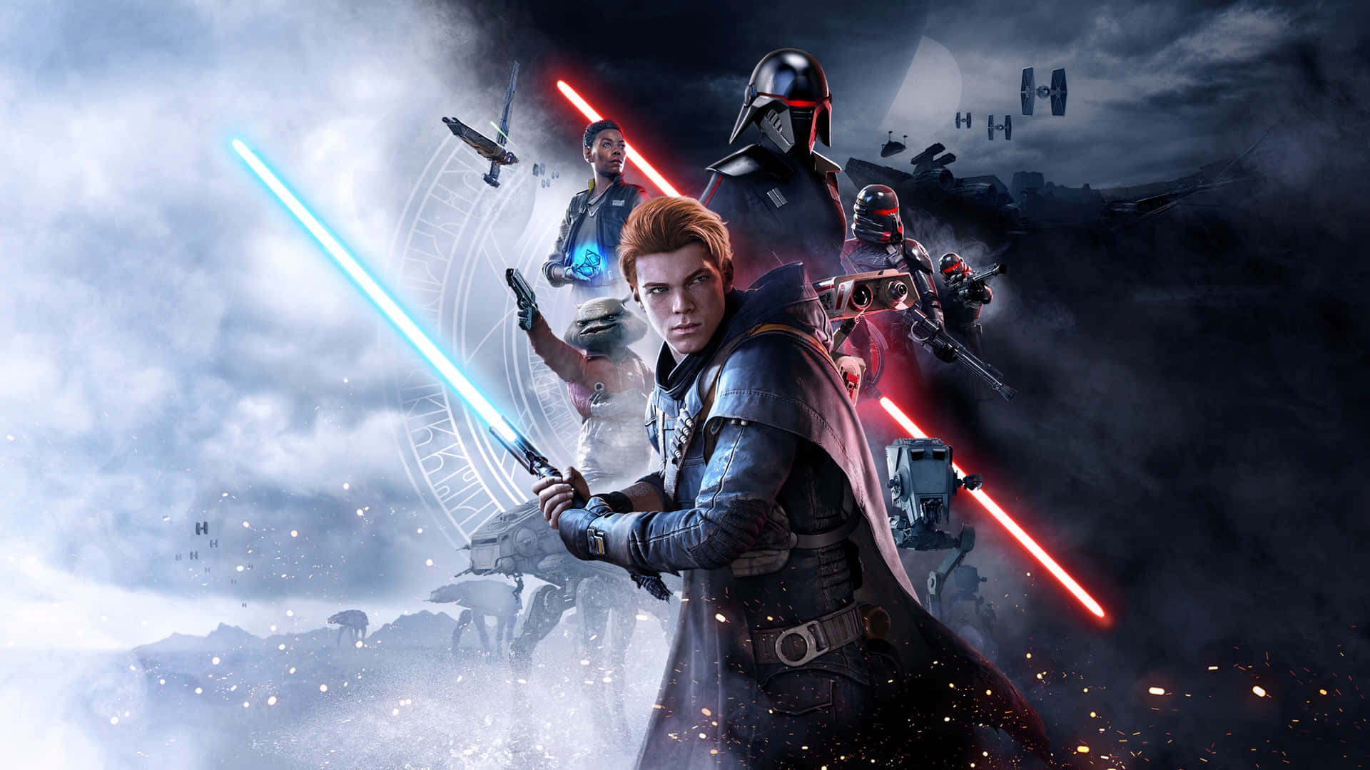 Epic Battle in the Star Wars Universe Wallpaper