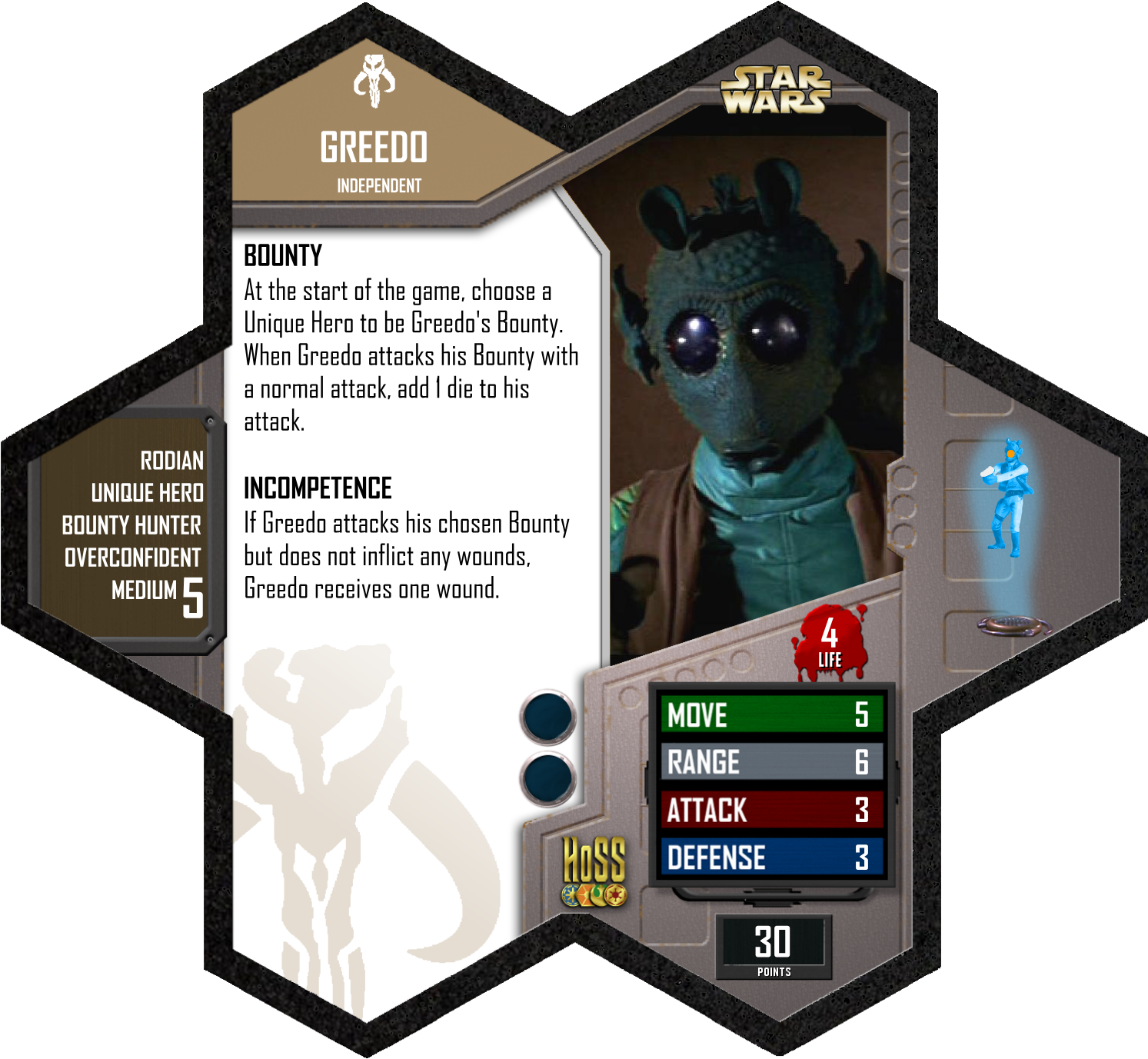 Star Wars Greedo Character Card PNG