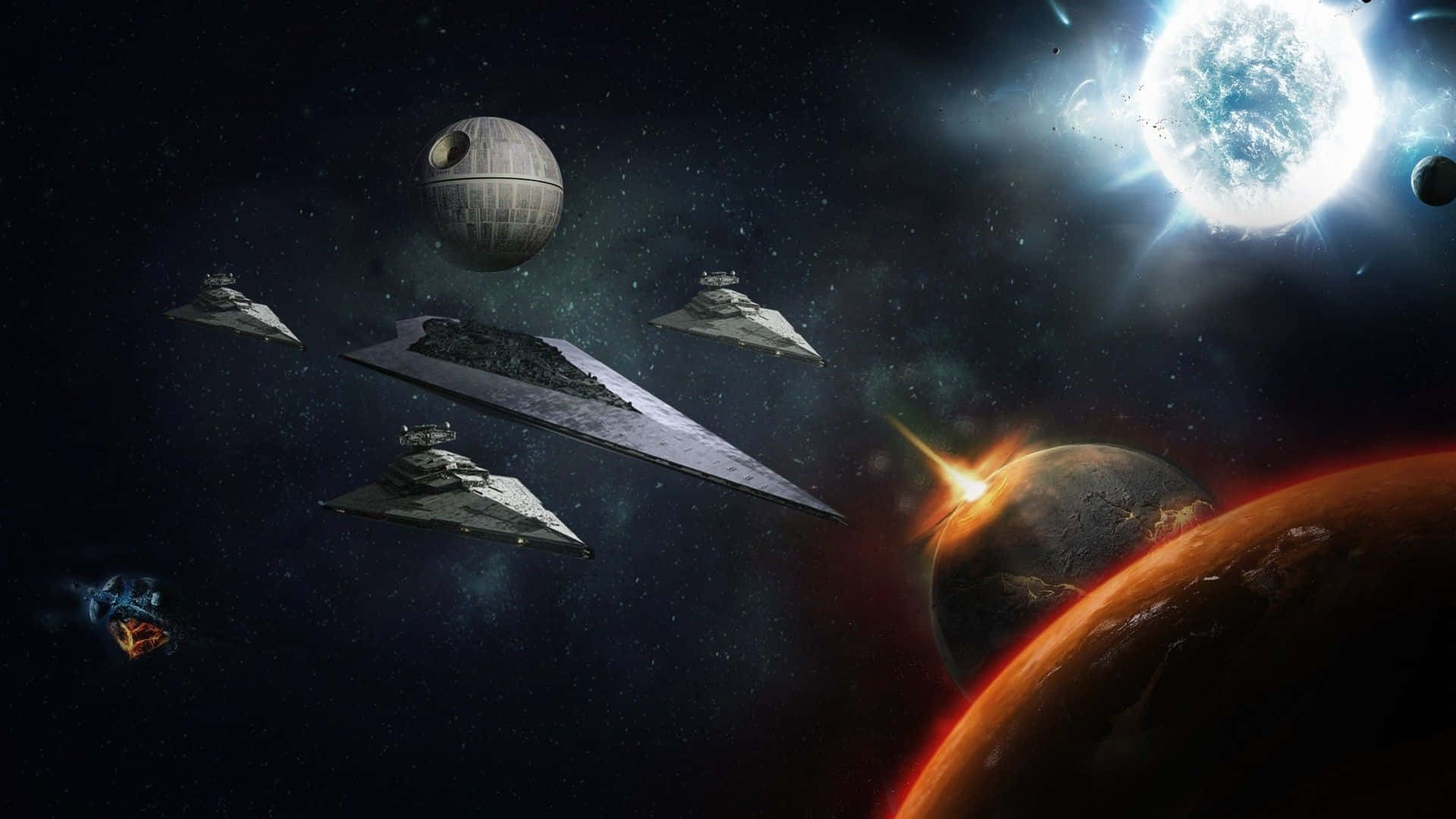 Star Wars Imperial Fleet Advancing Wallpaper